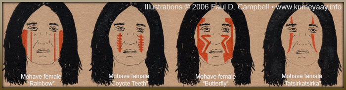 native american women face paint meanings