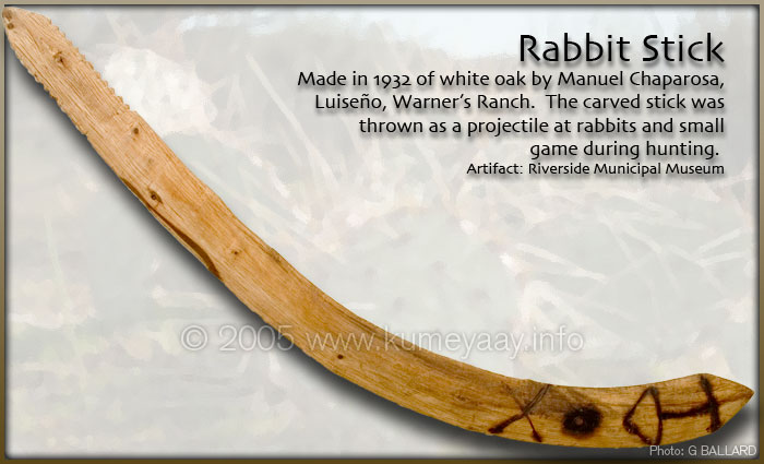 Luiseño Rabbit Stick Pictures