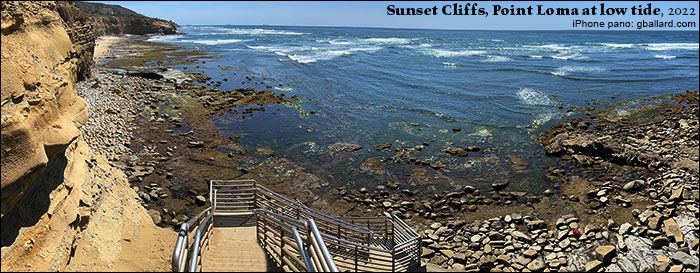 SUNSET CLIFFS BLUFF low tide pano...